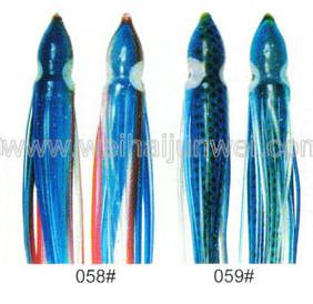 China Soft squid skirt fishing lure color: 56#~67# size:3