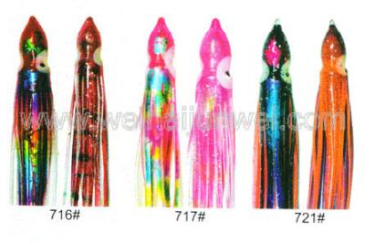 China Best sale Soft squid skirt fishing lure color: 664#~797# size:3