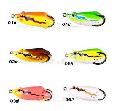 China best sale new 45mm 7g stainless steel hook soft narrow mouth frog for sale