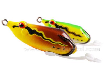China best sale new 55mm 12g stainless steel hook soft narrow mouth frog for sale
