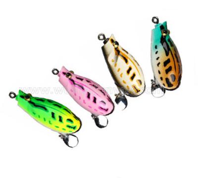 China best sale new 45mm 9g stainless steel hook soft narrow mouth frog for sale
