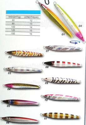 China New design best sale 60g~150g lead metal jig fishing lure/metal lure for sale