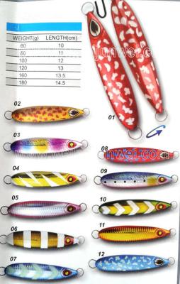 China New design 60g~180g   best sale lead metal jig fishing lure for sale
