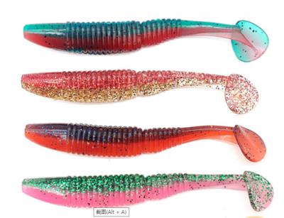 China 12cm 8.6g T- tail soft bait plastic fishing lure for sale