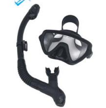 China Diving mask with dry snorbel with food grade silicone material for sale