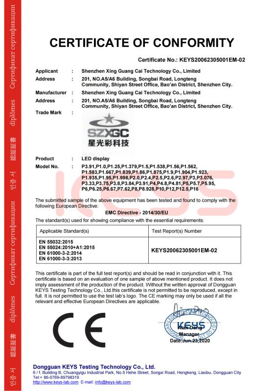 CE-EMC EN55024 - Hk Brilliance Int\\\'L Technology Limited