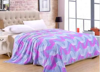China Colorful Burn Out Printed Micro Flannel Plush Blanket for Bed Korean Style 200*240CM for sale