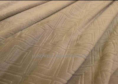China Luxury Solid Embossed Flannel Bed Blanket Korean Style 280GSM - 400GSM Weight for sale