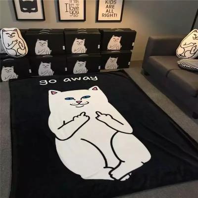 China Screen Printed Flannel Blanket Cartoon Character For Winter Bedding / Sofa Throws for sale