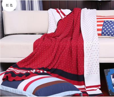 China Beautiful Colorful Popular Quilted Throw Blanket For Sofas / Chair 100% Polyester for sale