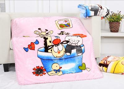 China Cartoon Character Blankets For Sofa Throws , Baby Flannel Receiving Blankets for sale