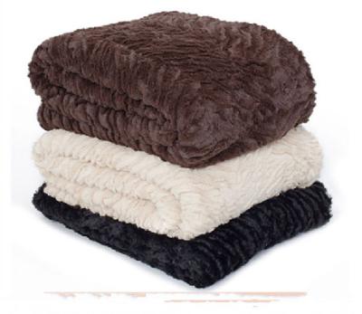 China 100 Percent Polyester Microplush Throw Blanket Shrink Resistant High Warmth Retention for sale