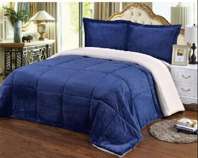 China Polyester Solid Color Warm Flannel Plush Blanket Super Soft King Size / Queen Size for sale