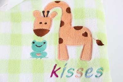 China flannel  Cute Baby Receiving Blankets Soft Touch Animal Printed Tear - Resistant for sale