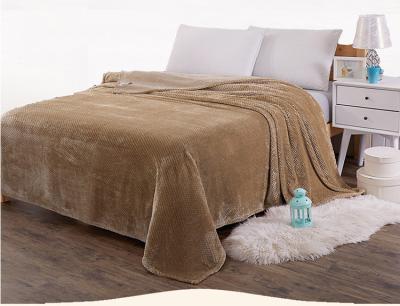China Eco Friendly Flannel Bed Blanket , Lightweight Flannel Sheet Blanket For Fall Winter for sale