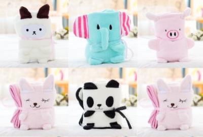 China Super Soft Coral Fleece Blanket Cute Animal Shaped For Baby Kids 100% Polyester for sale