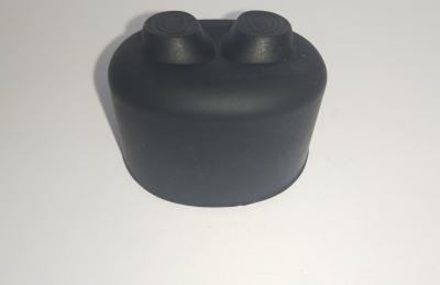 China Black Silicone Rubber Parts Cylindrical Rubber Handle Sleeve 1*25mm for sale