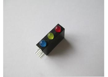 China o indicador do mergulho do RGB dos suportes do diodo emissor de luz de 3mm conduziu o diodo fixado na lâmpada conduzida do suporte alojamento plástico para a luz indicadora conduzida do traço à venda