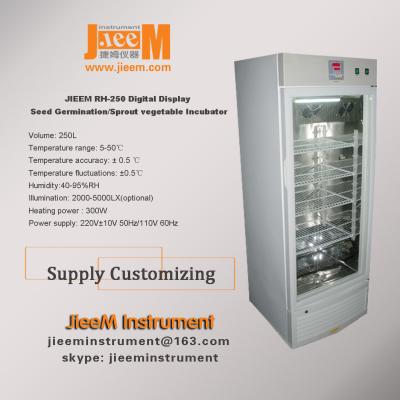 China JIEEM RH-250 digital Seed germination /Sprout vegetable growth Incubator/soiless culture for sale