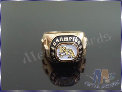China Gold Metal Color Die Casting Zinc Alloy Ring For Championship None Attachment for sale