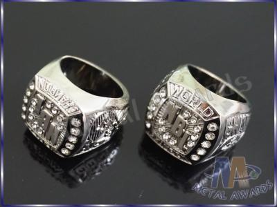 China Champion Gifts Zinc Allay Ring Stones Insert Silver Plating OEM Design for sale