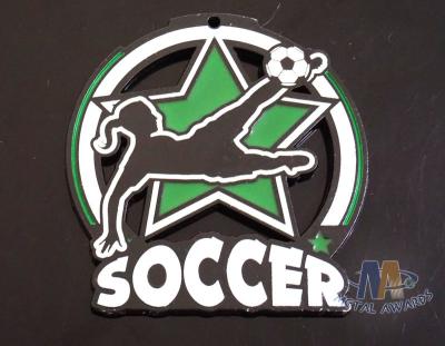 China Die Casting Zinc Alloy Soft Enamel Metal Soccer Glow In The Dark Medals For Any Events for sale