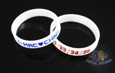 China Multi Colored Custom Plastic Bracelets Embossed Silicone Wristbands For Events for sale