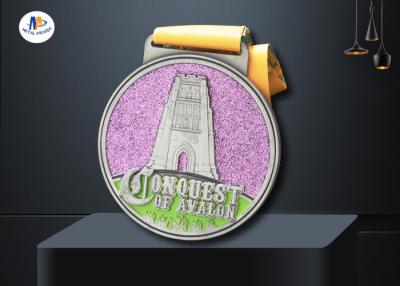 China Soft Enamel And Glitter Filled Custom Award Medals Embossed Logo For Business Gift for sale