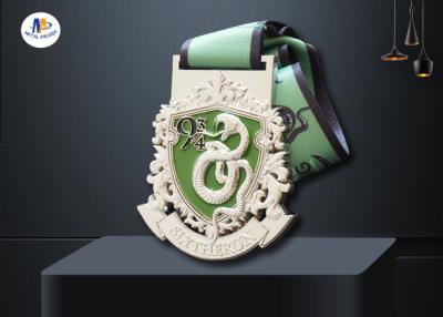 China 3D Design And Cut Out Custom Award Medals Color Filled With Heat Transfer Lanyard for sale