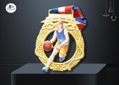 中国 バスケットボールの65×4MM切り取られたメダル 販売のため