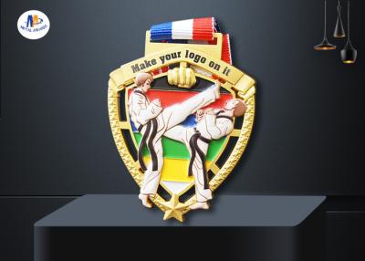 China medalhas conservadas em estoque peltadas de 76.2*3mm para o competiam de Taekwondo à venda