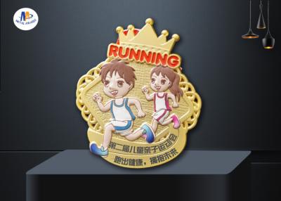 China Die Cast 65MM Running Stock Medals For Parent Child Games for sale