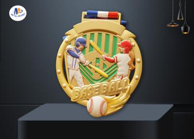China Sport Baseball Medals Feature The Player In Colors Painting for sale