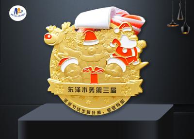 China 3D Mold 70*3MM Santa Claus Die Casting Zinc Alloy Medal for sale