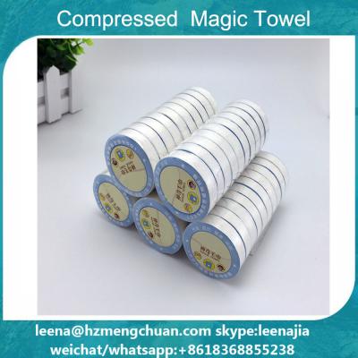 China Magic towel compressed logo accept, white super magic towel for sale