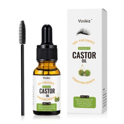 China Natural 10ml Eyebrow Enhancer Growth Serum Black Castor Oil For Hair Growth for sale