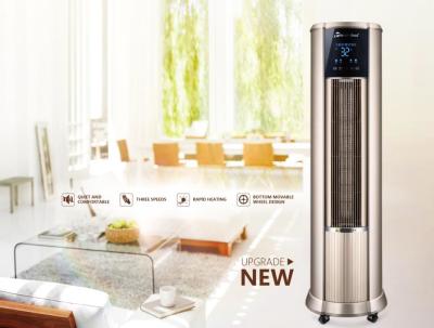 China Low Noise Warm Air Conditioner , Hot Air Vertical Fan Heater With LCD Touch Switch for sale