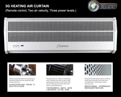 China Cortinas de ar aéreas compactas da porta da fábrica com o calefator elétrico do PTC à venda