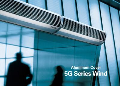 China Cortinas de aire comerciales de la puerta de arriba de plata de aluminio con la fan de poco ruido de la puerta de aire en venta