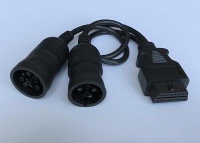 China OBD2 OBDII Female to Deutsch 9-Pin J1939 Female and 6-Pin J1708 Female CAN Bus Split Y Cable for sale