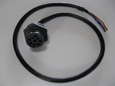 China Threaded Type 1 J1939 Deutsch 9-Pin Male Receptacle to Open End Cable for sale