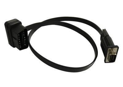 China OBD2 OBDII 16 Pin J1962 Male to DB9 Pin Male Connector Flat Cable for sale