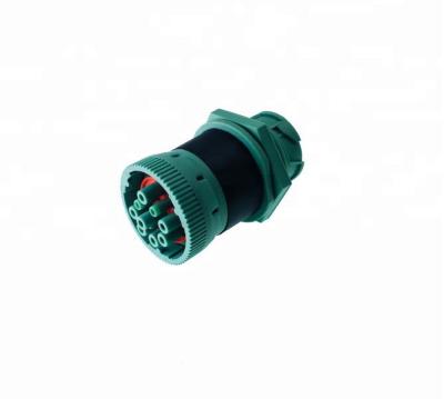 China Green Type II J1939 Deutsch 9 Pin Female to Threaded J1939 Male Adapter for sale