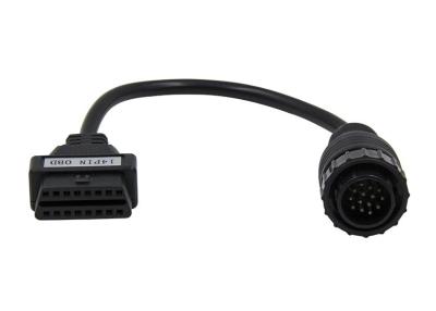 China PA66 Mercedes OBD Cable OBD2 OBDII Female To Mercedes Benz Male Connector for sale