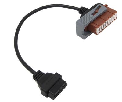 China OBD2 OBDII Female to PSA 30 Pin OBD1 Connector Cable for Peugeot Citroen Cars for sale