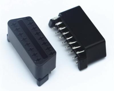 China 16 Pin J1962 OBD2 OBDII Female Connector with Straight Pins at The Back for sale