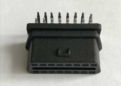 China 16 Pin J1962 OBD2 OBDII Female Connector with Right Angle 90 Degree Pins for sale
