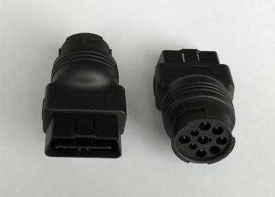 China Deutsch 9 Pin J1939 Male to J1962 OBD2 OBDII 16 Pin Male Adapter for sale