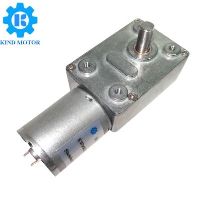 China 90 degree 12v Dc Worm Gear Motor 10.5A With reduction gearbox for sale