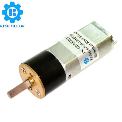China Quiet Brushed DC Geared Motor With 16mm Gearbox 1:360 Reduction Ratio for sale